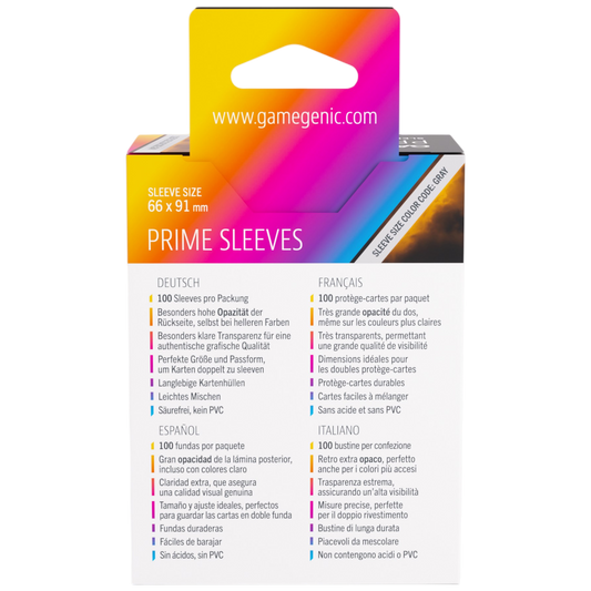 Prime Sleeves Orange 66x91