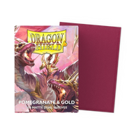 Dragon Shield Pomegranate & Gold Sleeves (100pcs.)