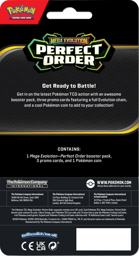 Pokemon TCG: Mega Evolution - Perfect Order - Checklane Blister - Cinderace