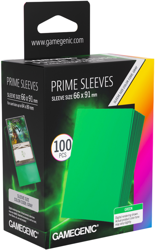 Prime Sleeves Green 66x91